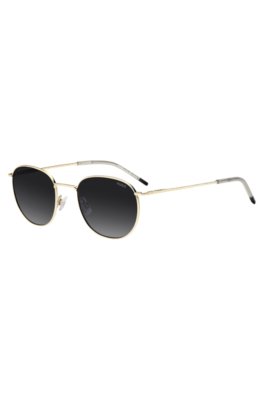 Gold-tone sunglasses with logo detail