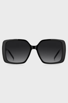 Schwarze Sonnenbrille mit Double-B-Monogramm, Schwarz