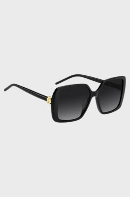 Schwarze Sonnenbrille mit Double-B-Monogramm, Schwarz