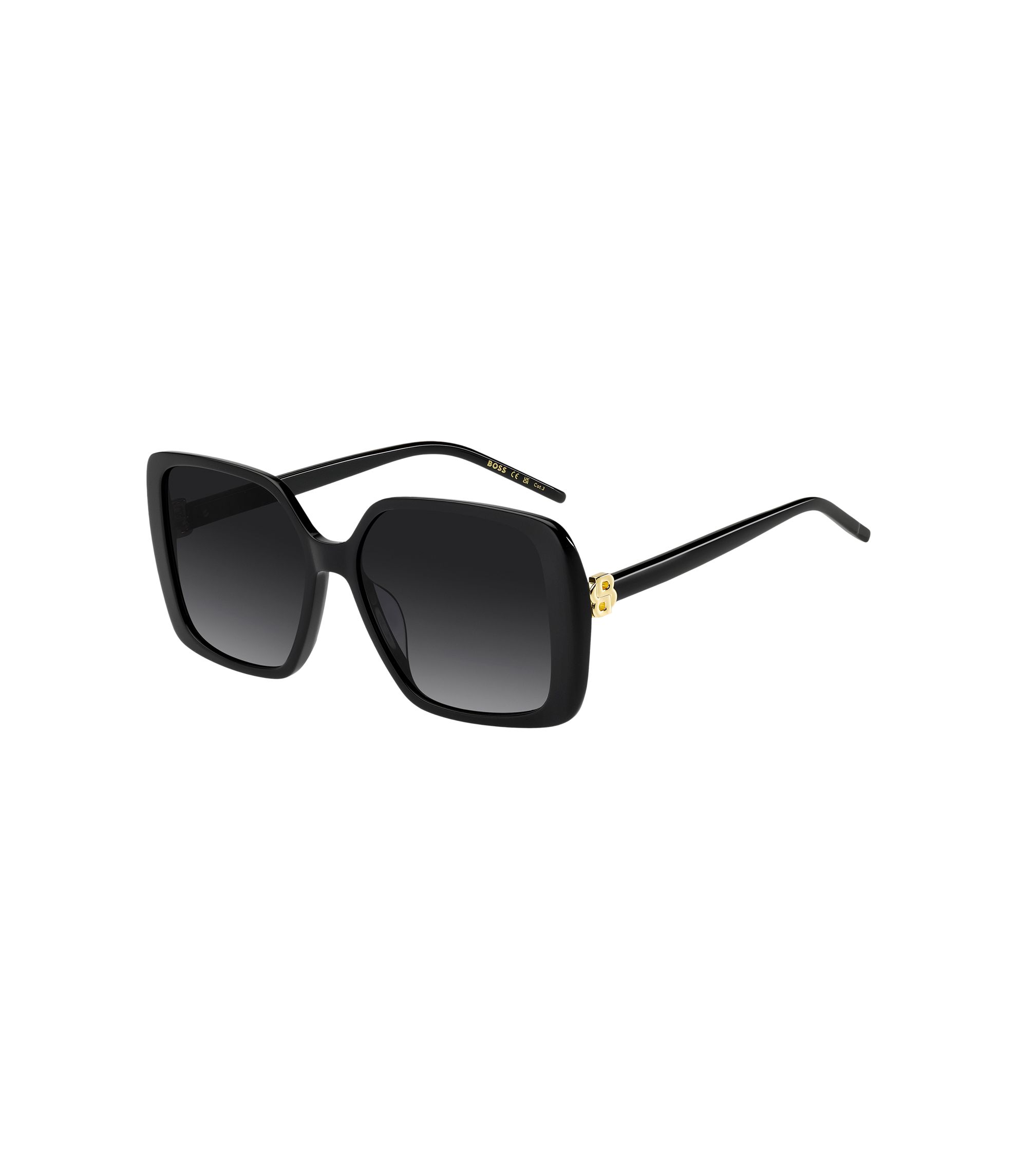 Schwarze Sonnenbrille mit Double-B-Monogramm