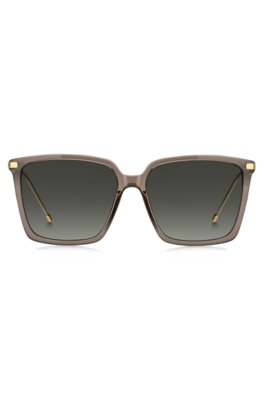 Boss Transparent-brown sunglasses with gold-tone trims solglasögon dam – bild 2