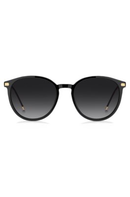 Boss Black-acetate sunglasses with gold-tone temples solglasögon dam – bild 2