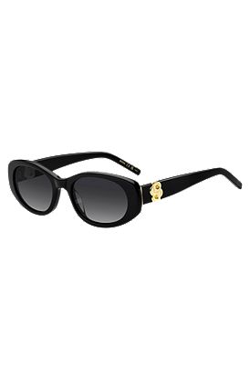 Black-acetate sunglasses with Double B monogram