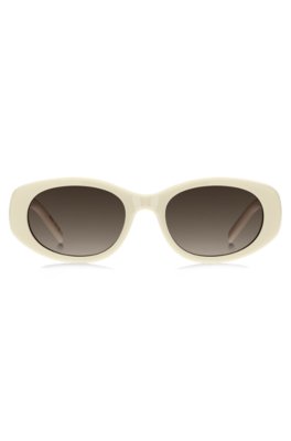 Boss Cream-acetate sunglasses with Double B monogram solglasögon dam – bild 2