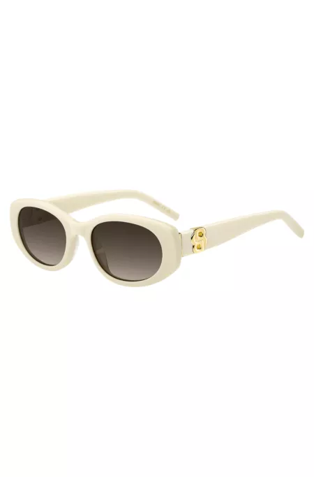 Cream-acetate sunglasses with Double B monogram