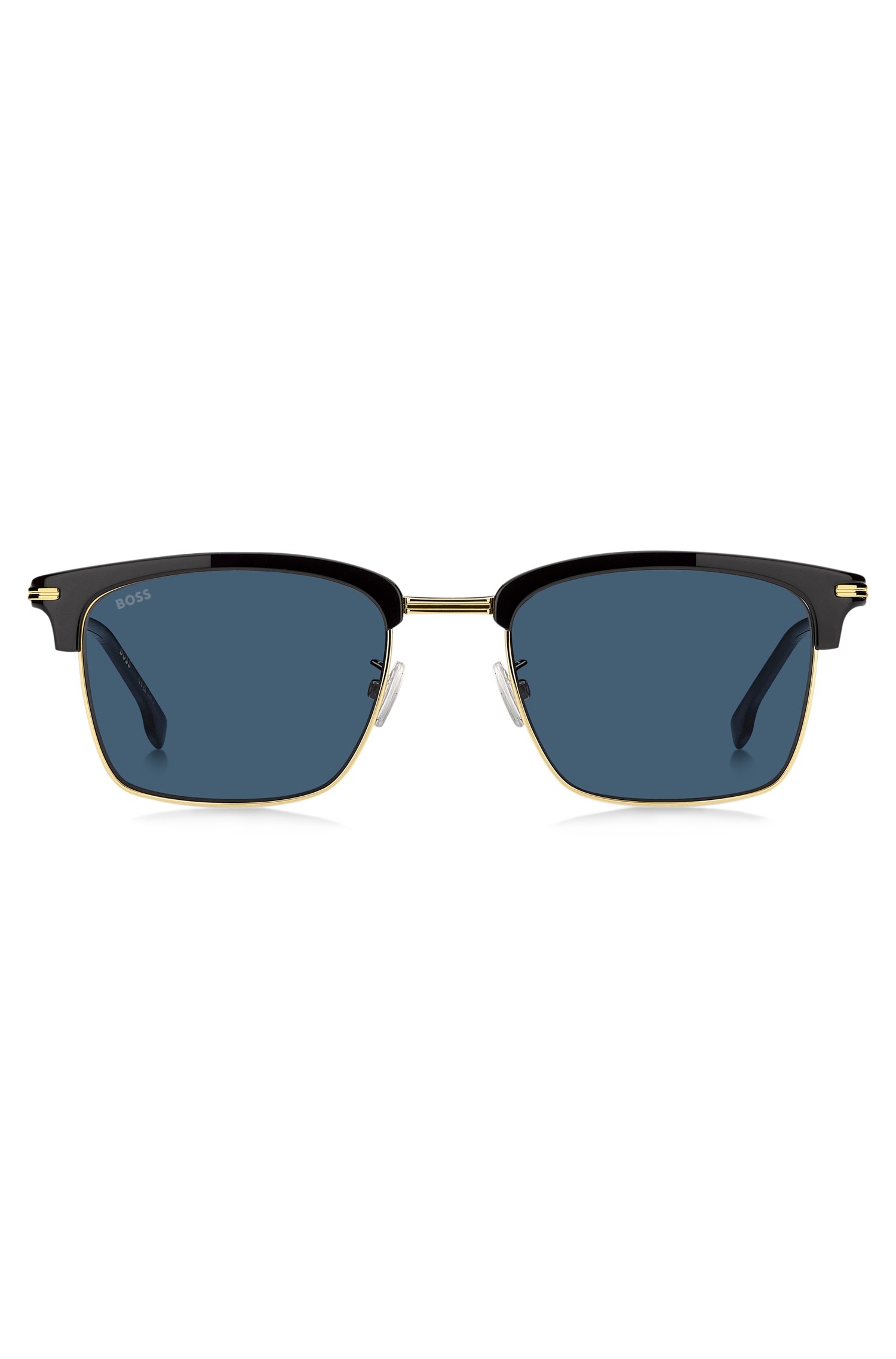 Boss Blue-lens sunglasses with black and gold-tone frames manschettknappar & slipsnålar herr – bild 2