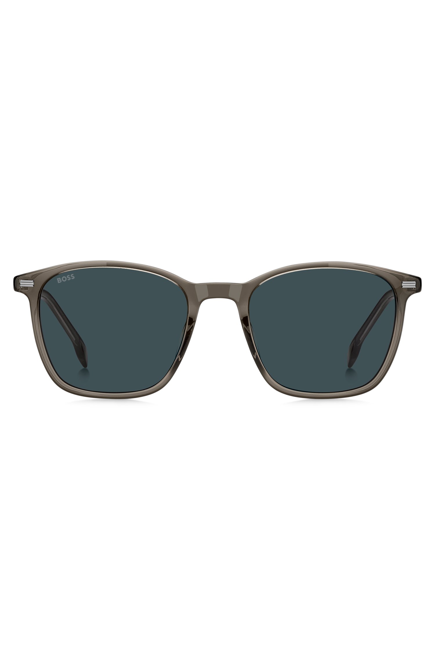 Boss Brown-grey sunglasses with stripe detail solglasögon herr – bild 2