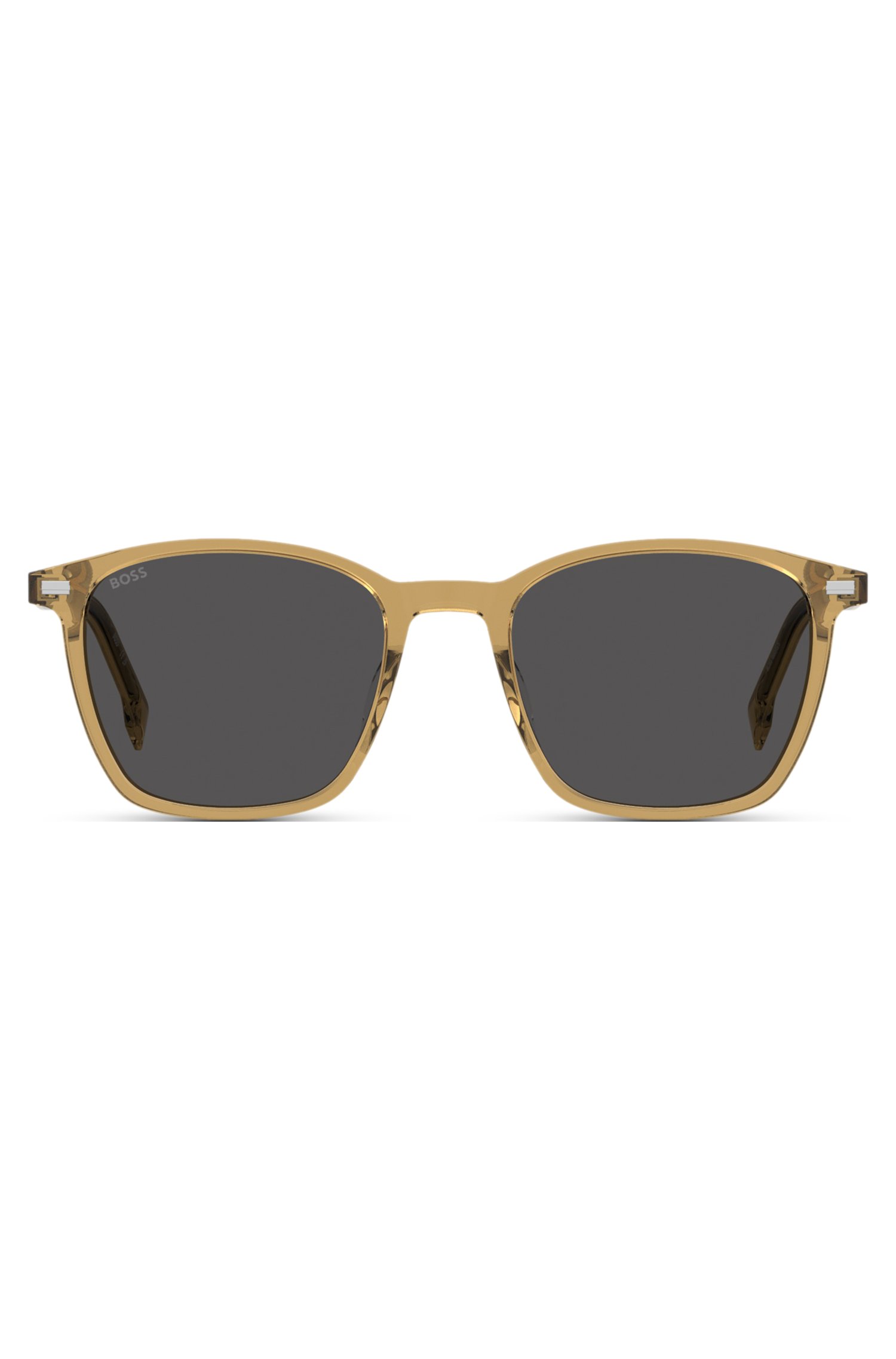 Boss Transparent-beige sunglasses with grey lenses manschettknappar & slipsnålar herr – bild 2