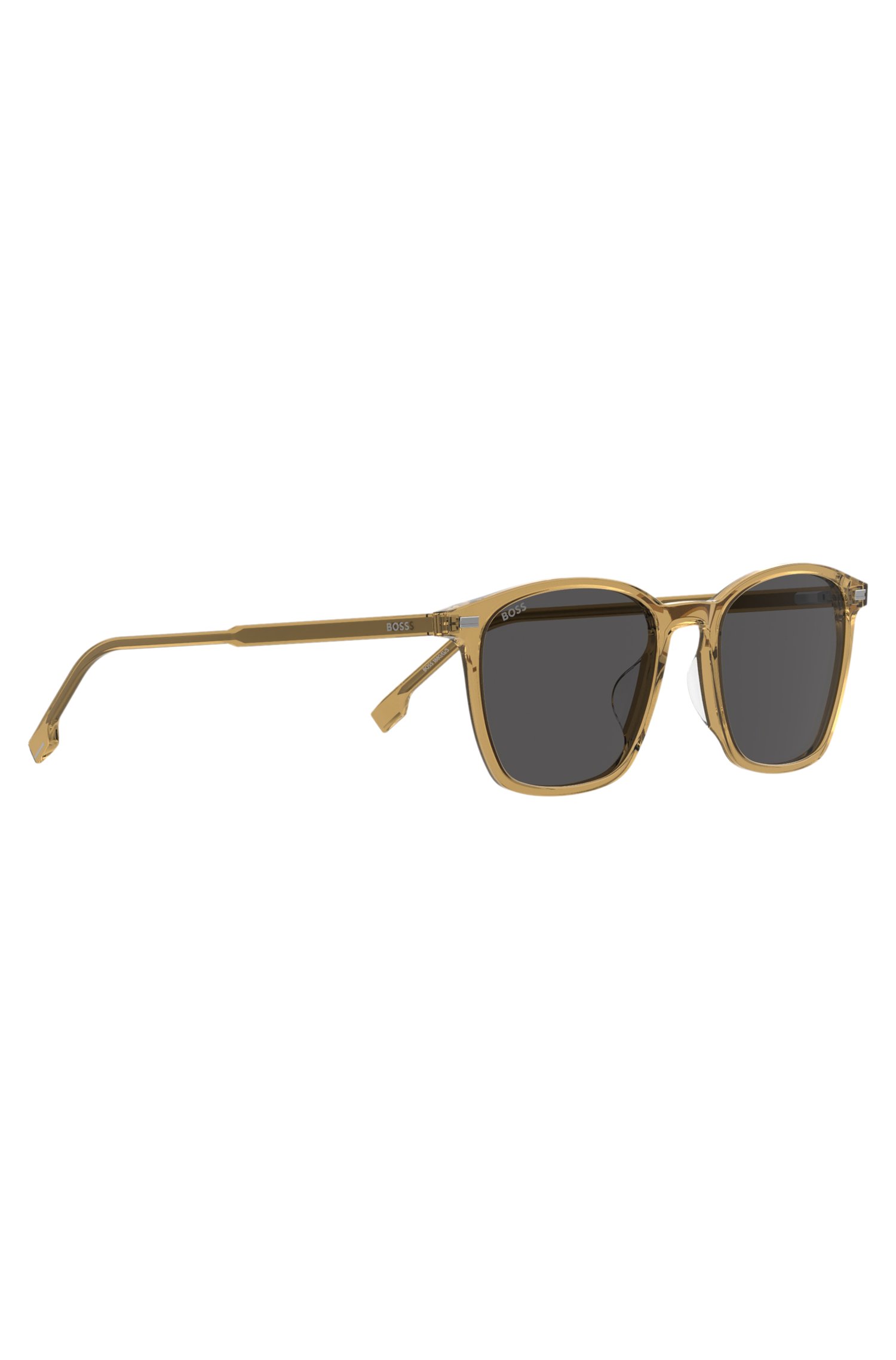 Boss Transparent-beige sunglasses with grey lenses manschettknappar & slipsnålar herr – bild 3