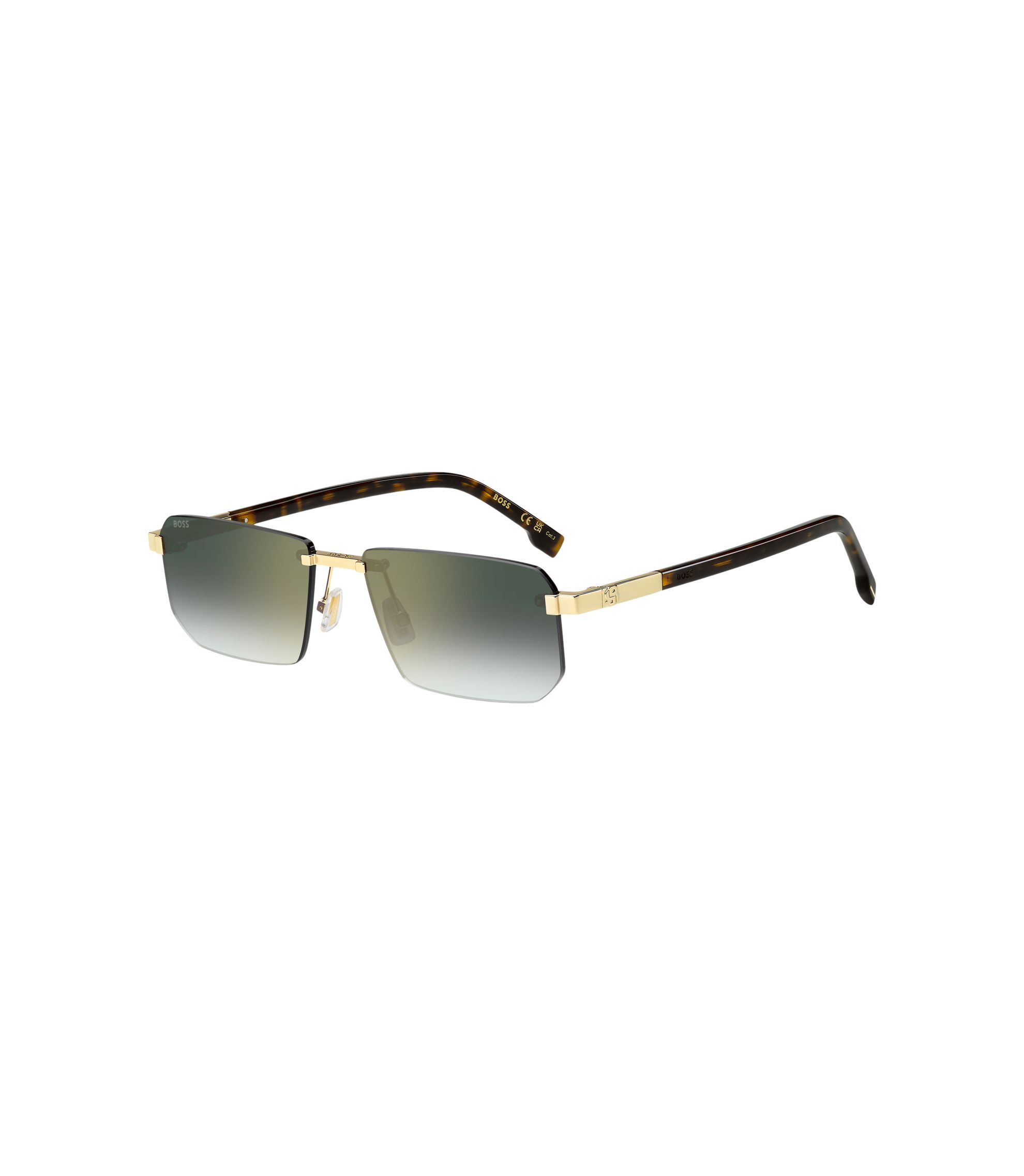 Randlose Sonnenbrille mit Double-B-Monogramm