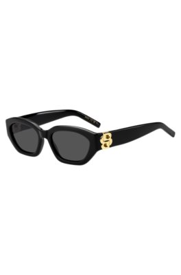 Black-acetate sunglasses with Double B monogram