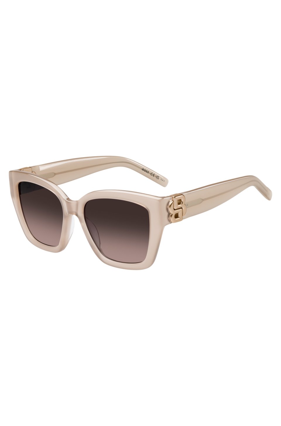 Nude-acetate sunglasses with Double B monogram