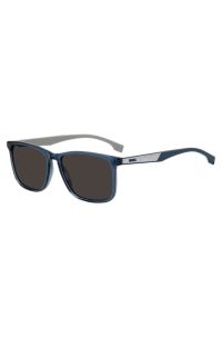 Zonnebril van blauw acetaat met rubberen pootjes, Blauw