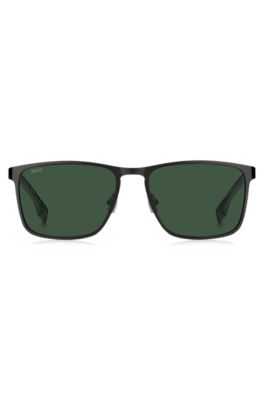 Black sunglasses with rubber temples, Black