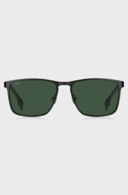 Black sunglasses with rubber temples, Black