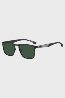 Black sunglasses with rubber temples, Black