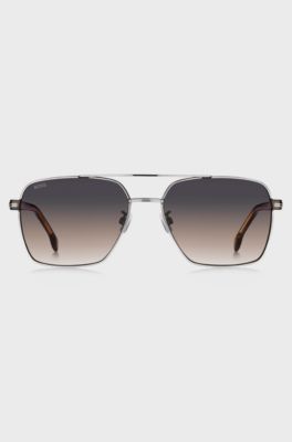 Double-bridge sunglasses with contrast temples, Assorted-Pre-Pack