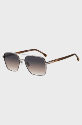 Double-bridge sunglasses with contrast temples, Assorted-Pre-Pack