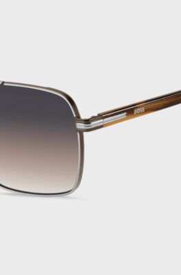 Double-bridge sunglasses with contrast temples, Assorted-Pre-Pack