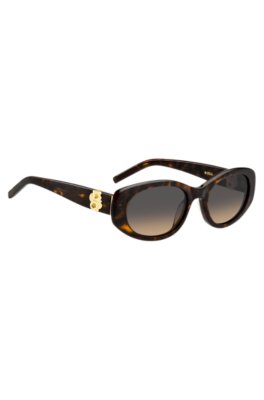 Boss Tortoiseshell-acetate sunglasses with Double B monogram solglasögon dam – bild 3