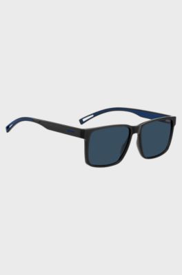 Black-acetate sunglasses with blue trims, Assorted-Pre-Pack