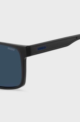 Black-acetate sunglasses with blue trims, Assorted-Pre-Pack