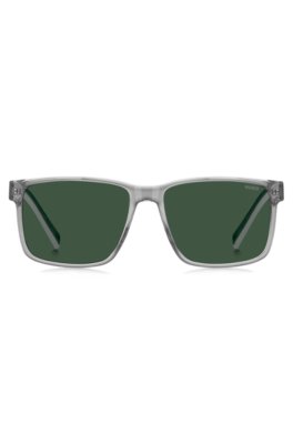 Hugo Clear-acetate sunglasses with white and green details övrigt herr – bild 2