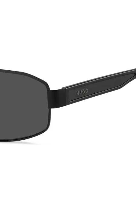 HUGO Eyewear x VCARB Wrap-style sunglasses with rubber logo