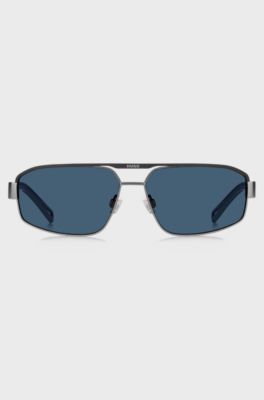 Logo-bridge sunglasses with blue trims, Assorted-Pre-Pack