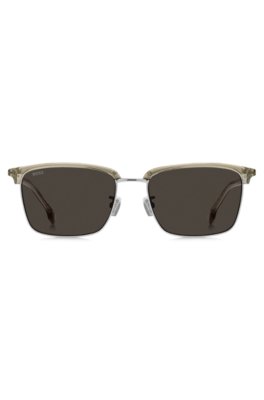 Boss Titanium-temple sunglasses with lasered-engraved logos slipsklämmor herr – bild 2