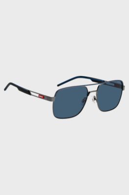 Double-bridge sunglasses with cut-out temples, Assorted-Pre-Pack