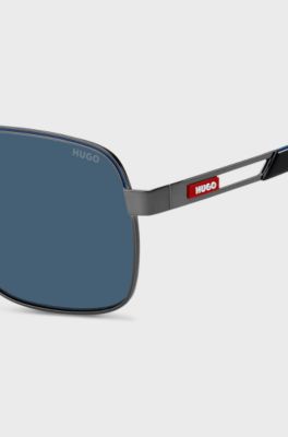 Double-bridge sunglasses with cut-out temples, Assorted-Pre-Pack