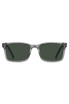 Hugo Transparent-grey sunglasses with patterned temples flugor herr – bild 2