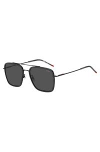 Dark-grey sunglasses with flex hinges, Black
