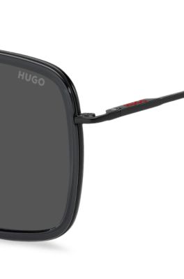 Dark-grey sunglasses with flex hinges, Black