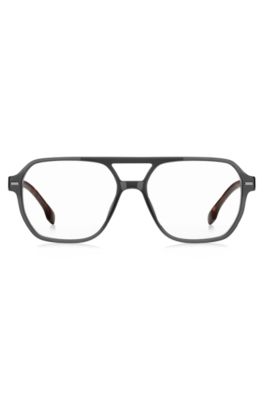 Grey-acetate optical frames with Havana end-tips, Grey
