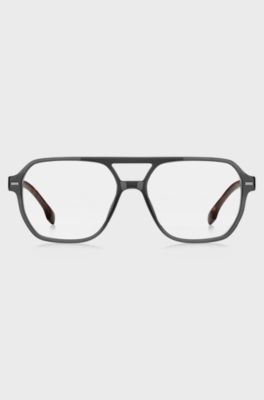 Grey-acetate optical frames with Havana end-tips, Grey