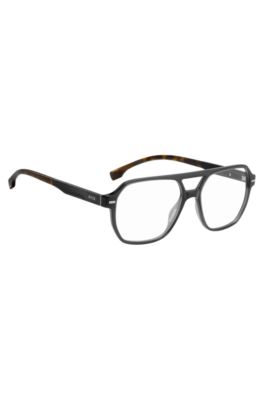 Grey-acetate optical frames with Havana end-tips, Grey