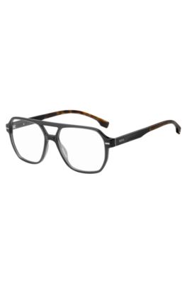 Grey-acetate optical frames with Havana end-tips, Grey
