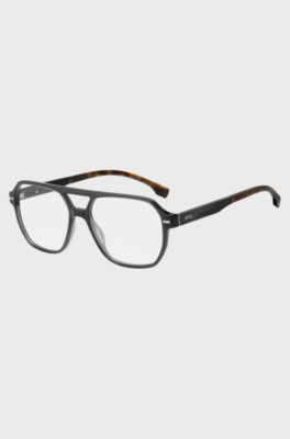 Grey-acetate optical frames with Havana end-tips, Grey