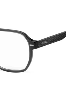 Grey-acetate optical frames with Havana end-tips, Grey