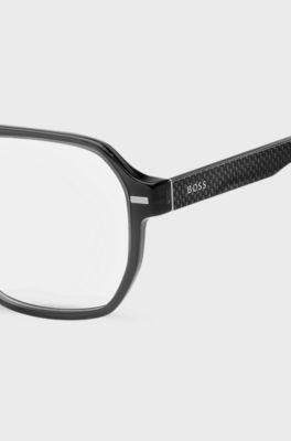 Grey-acetate optical frames with Havana end-tips, Grey