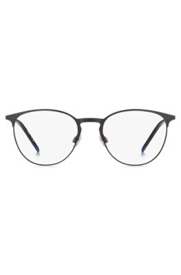 Hugo Matte-black optical frames in ultra-lightweight steel flugor herr – bild 2