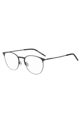 Matte-black optical frames in ultra-lightweight steel, Black
