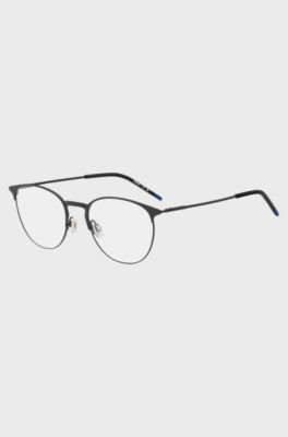 Matte-black optical frames in ultra-lightweight steel, Black