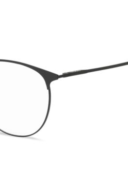 Matte-black optical frames in ultra-lightweight steel, Black