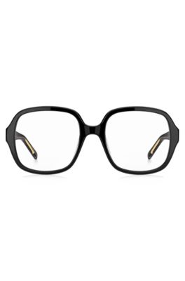 Black-acetate optical frames with Double B monogram, Black