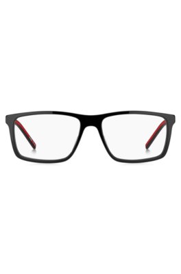 Hugo Black-acetate optical frames with cut-out logo övrigt herr – bild 2