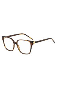 Havana-acetate optical frames with Double B monogram, Brown Patterned