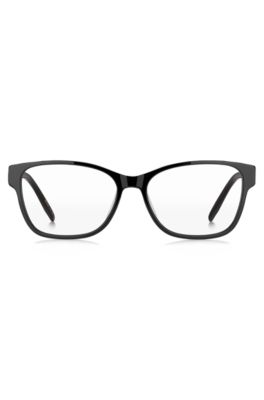 Black-acetate optical frames with Double B monogram, Black